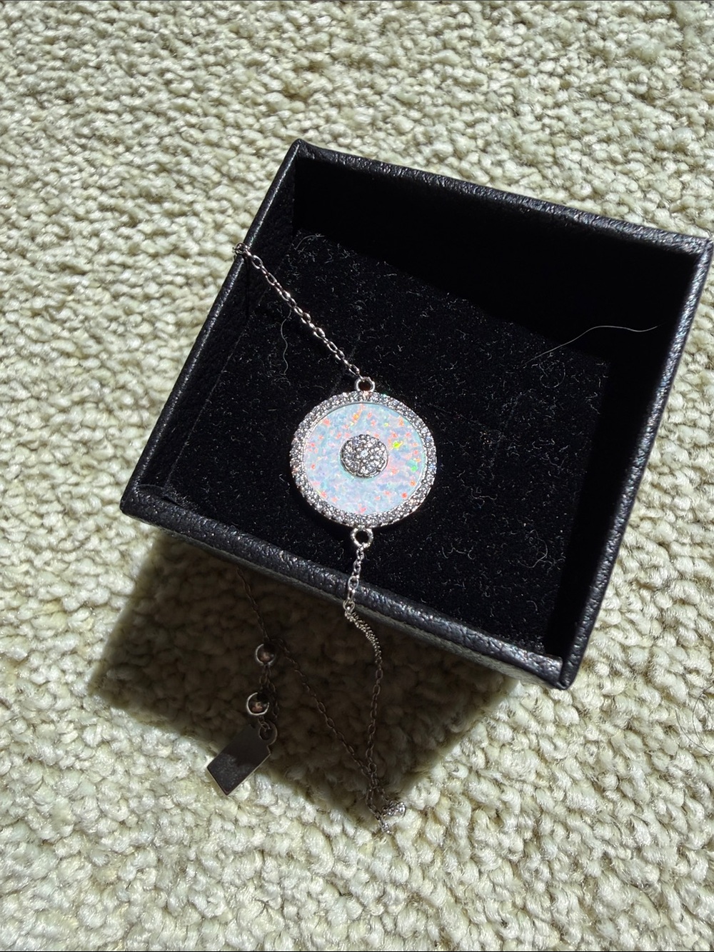 Opal Disc Silver Bracelet - Women Jewelry